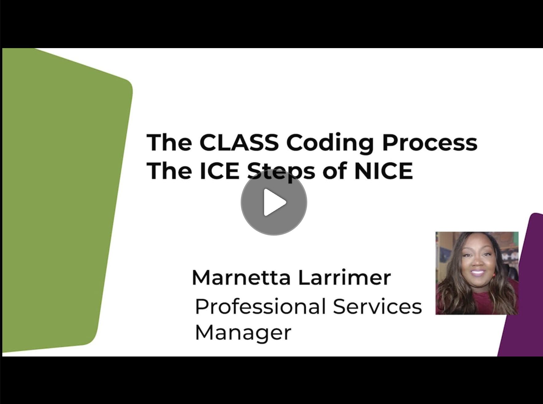 The CLASS Coding Process: The ICE of NICE